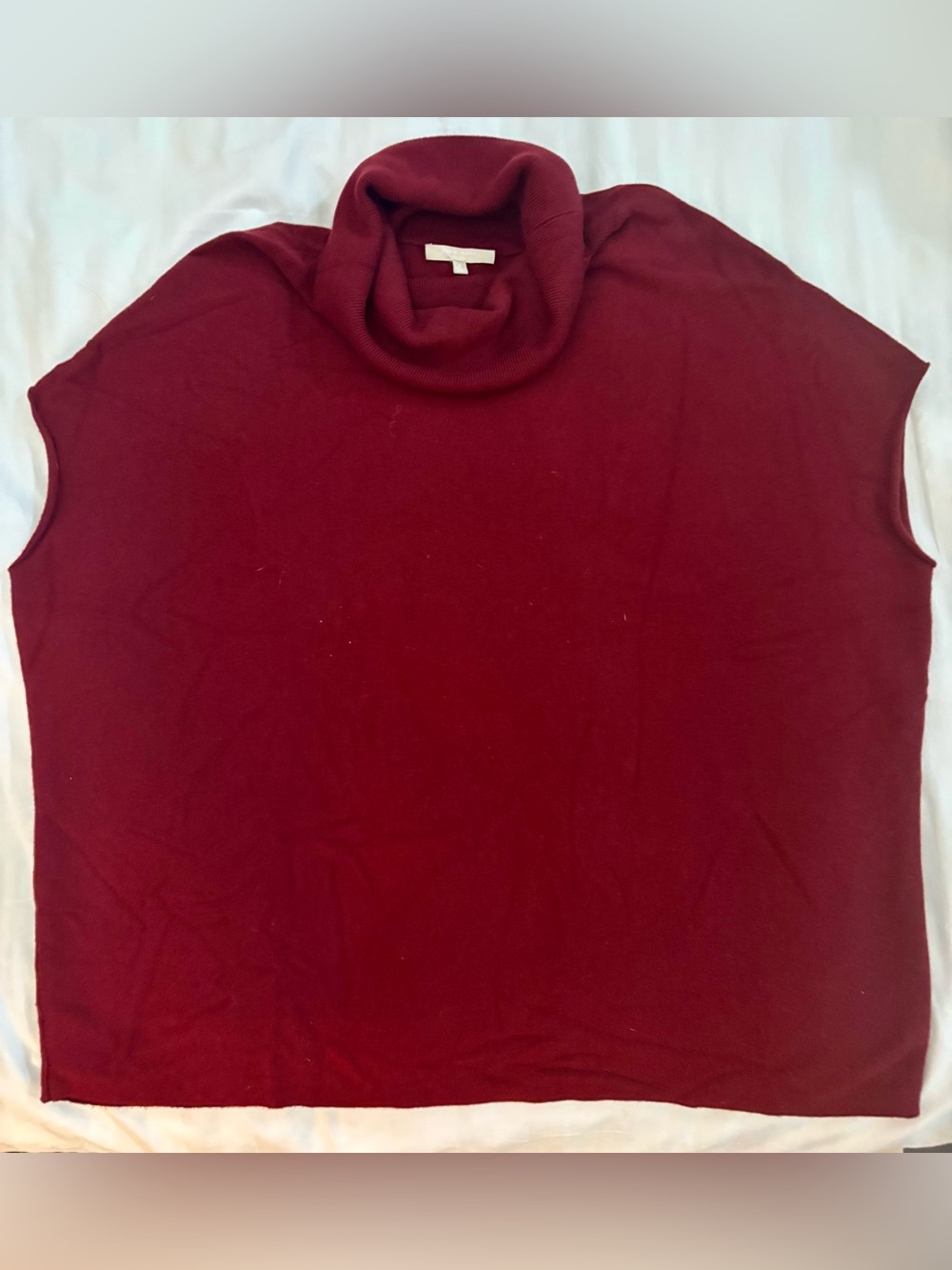 Women's Maroon Turtleneck Sweater Vest